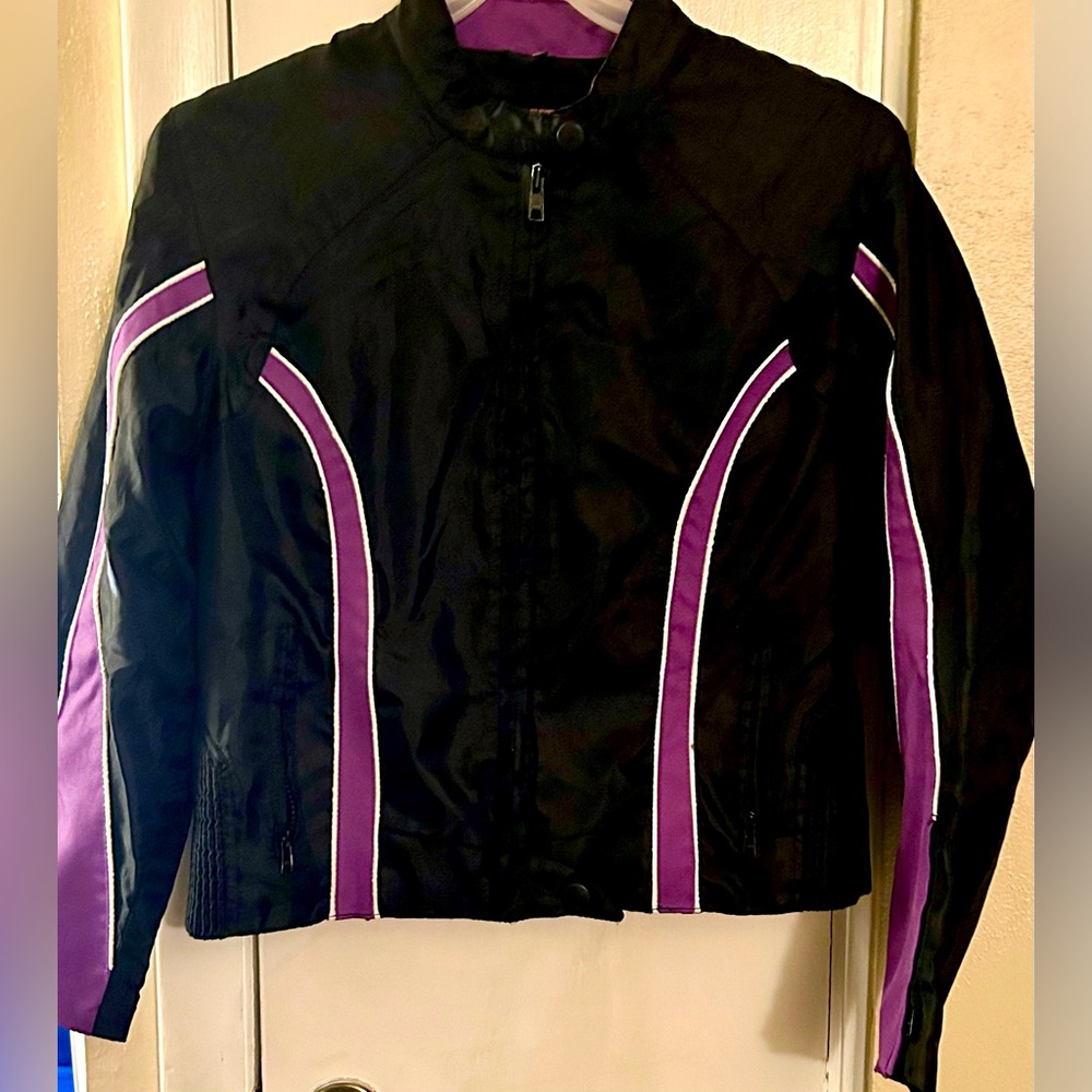 Revolution Gear Motorcycle Jacket
Women's SZ M Black Purple Riding
Biker